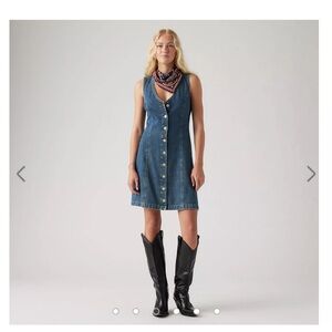 Levi’s Thora Denim Mini Dress in Medium Wash